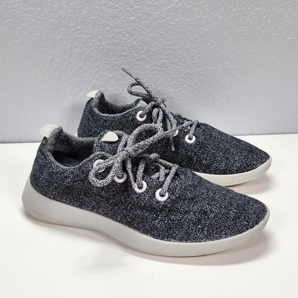 Allbirds Wool Runner Sneakers Women's Size 9 Gray 1019 NV1 Lace Up Washable